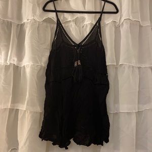 Black surf gypsy dress/beach cover up
